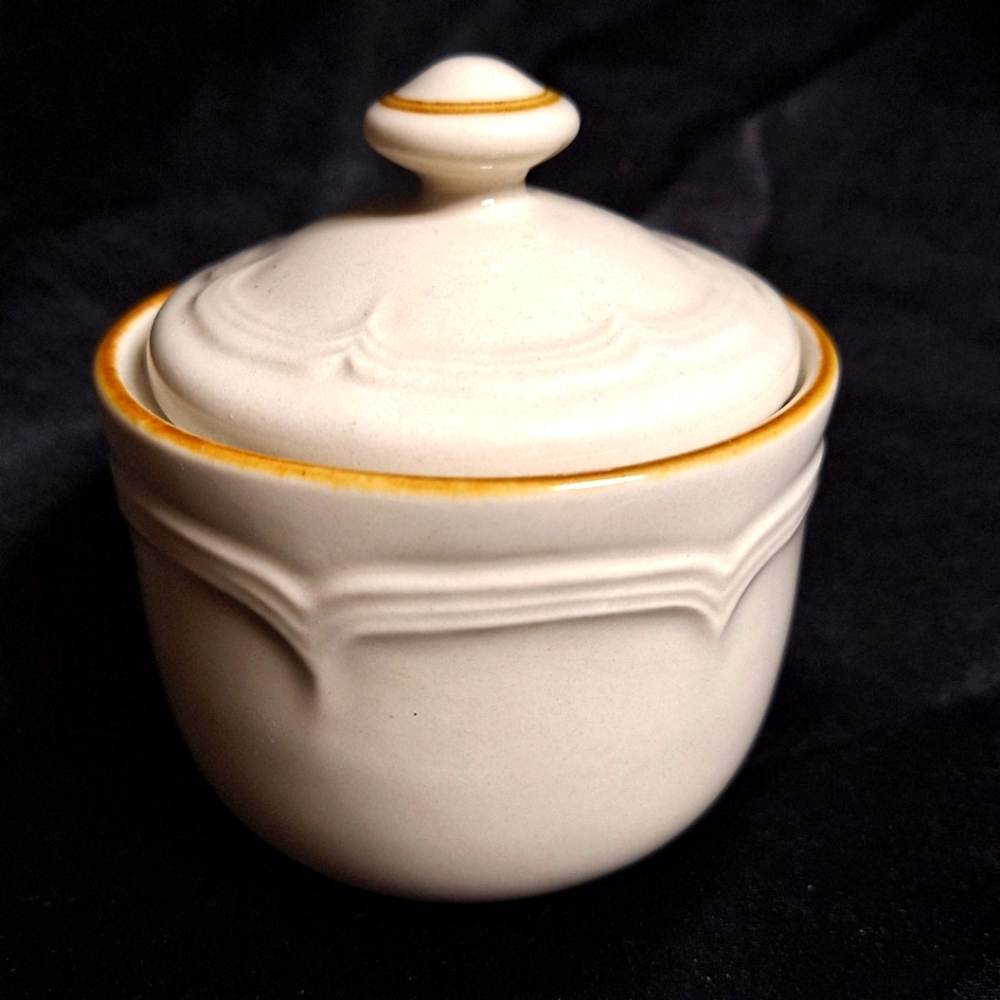Vintage Sugar Bowl~Golden Hills~International Stoneware~Japan~Rustic